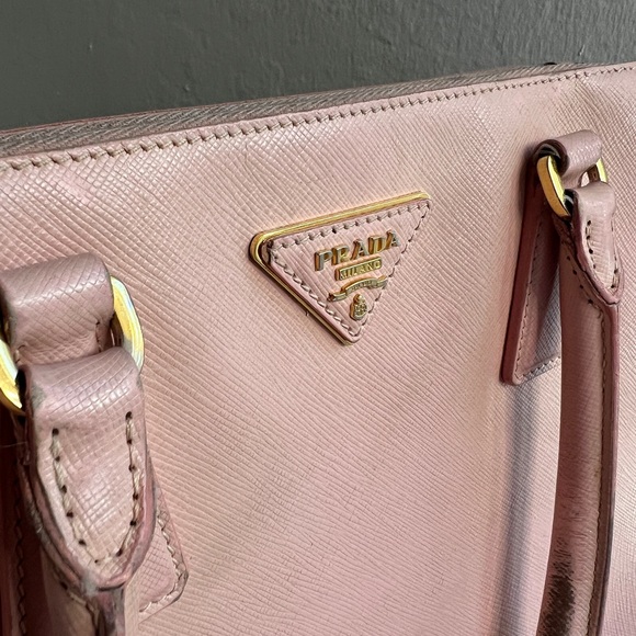 Pink Saffiano Galleria Double Zip Tote - Picture 4 of 9